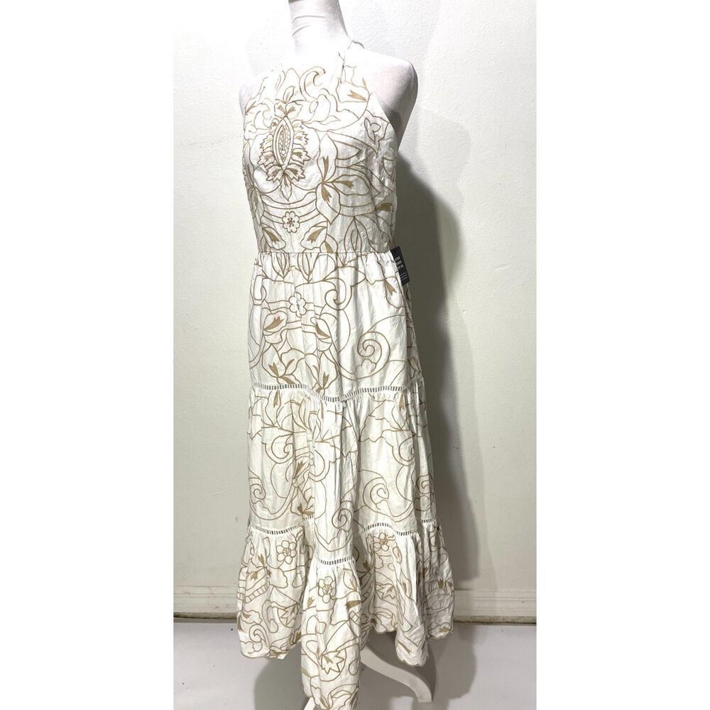 Express maxi broom dress lagering embroidered floral boho romantic women's S New